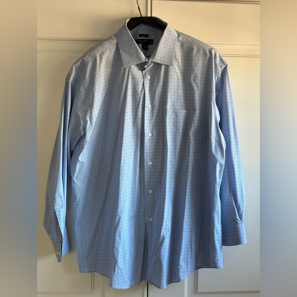 Pronto Uomo dress shirt, Non -iron, Classic Fit.  Size 18.5, 34/35